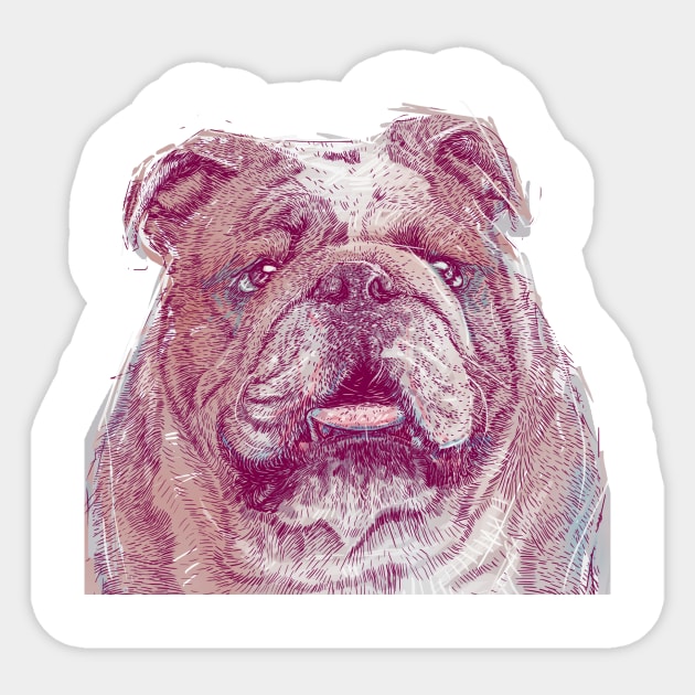 Bulldog Sticker by AhmadMujib